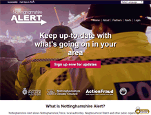 Tablet Screenshot of nottinghamshirealert.co.uk
